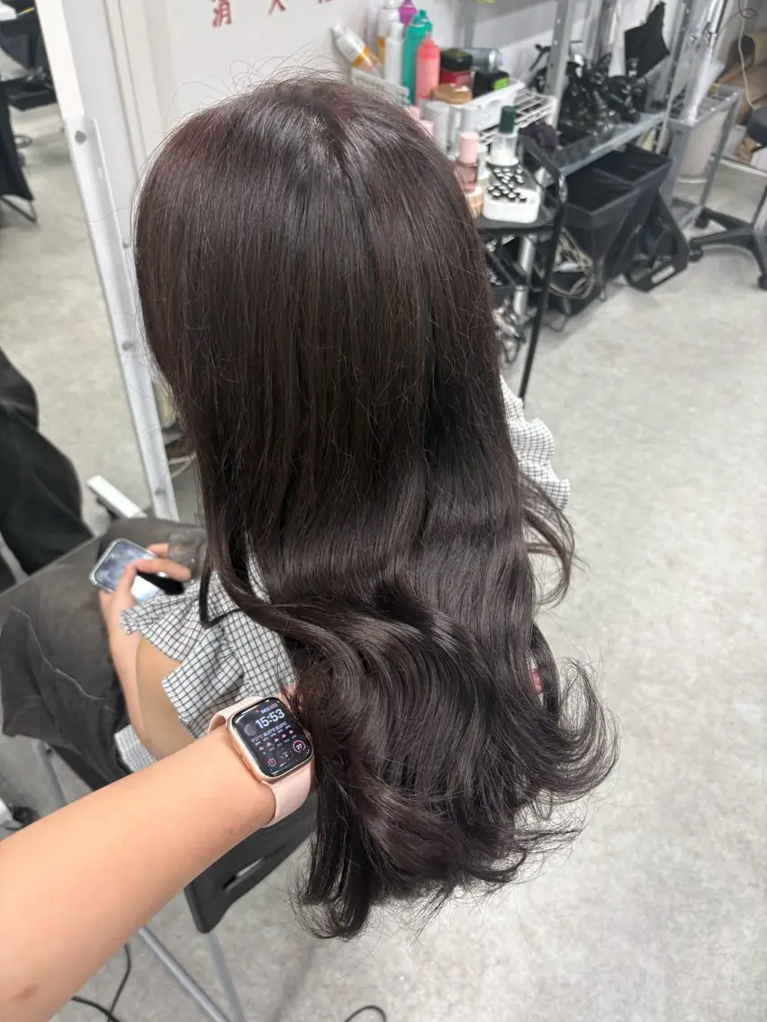 ロング 韓国風ヘア みいな🍒 暖色カラー/レイヤーのヘアスタイル