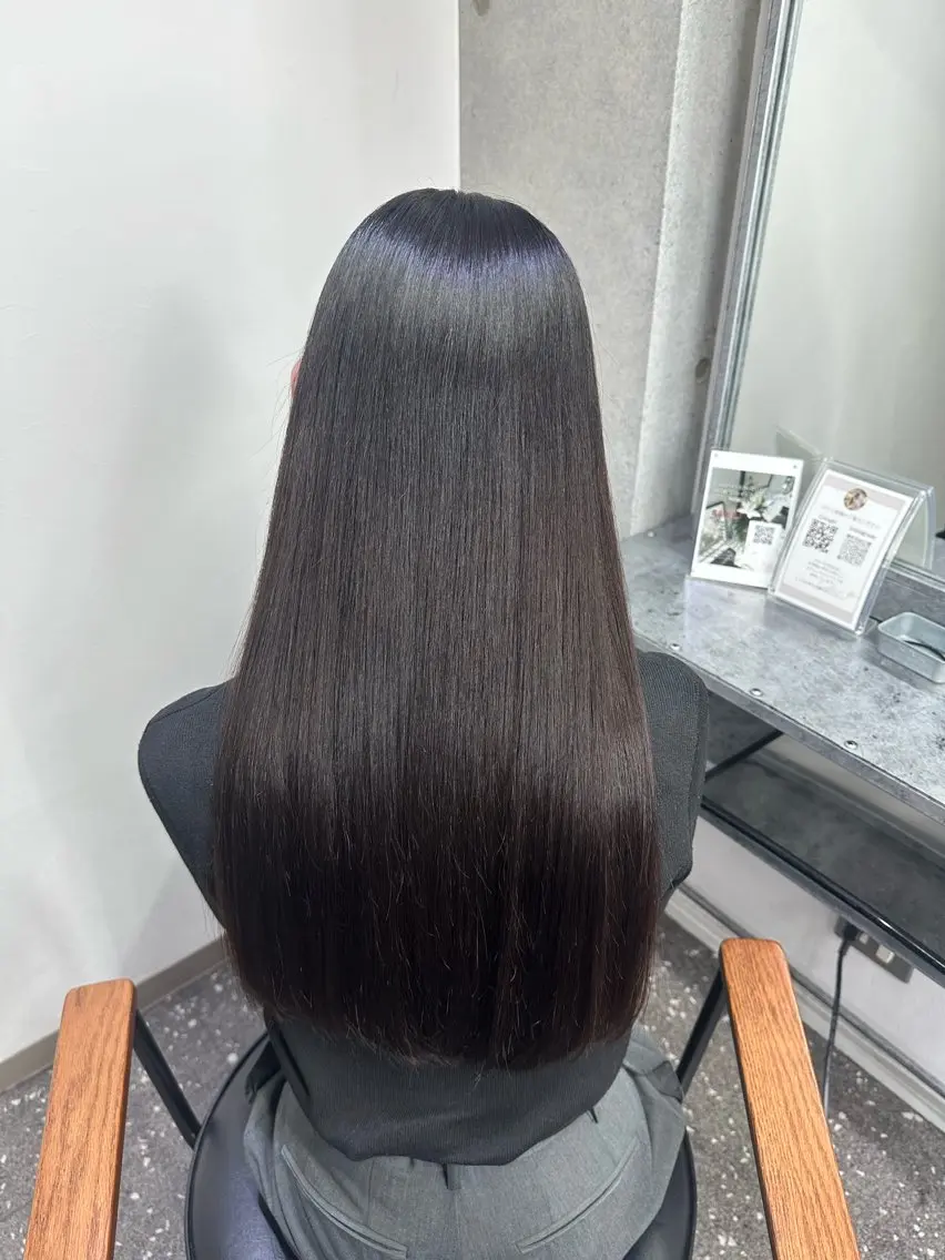 ロング パーマ カット 縮毛矯正 トリートメント 髪質改善⭐️縮毛矯正 中野⭐️Rinaのヘアスタイル