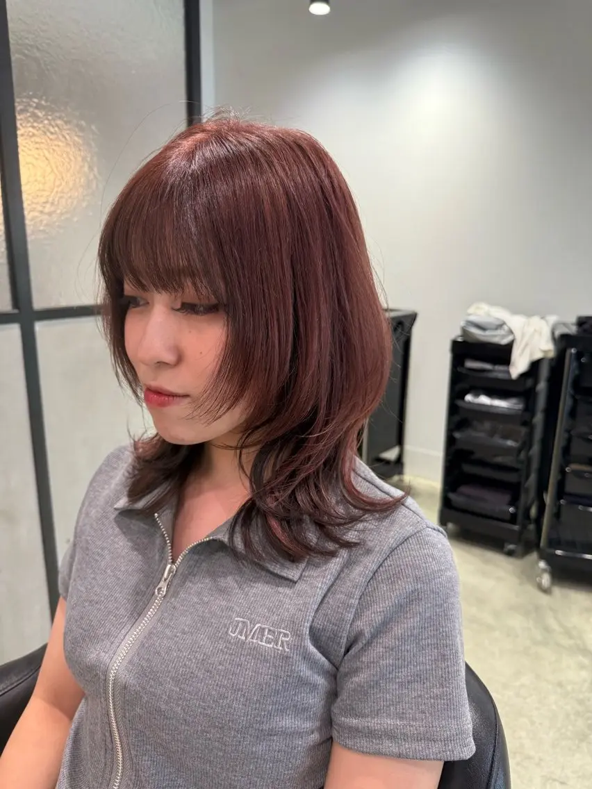 ミディアム カット 春弥/レイヤーカット 透明感カラーのヘアスタイル
