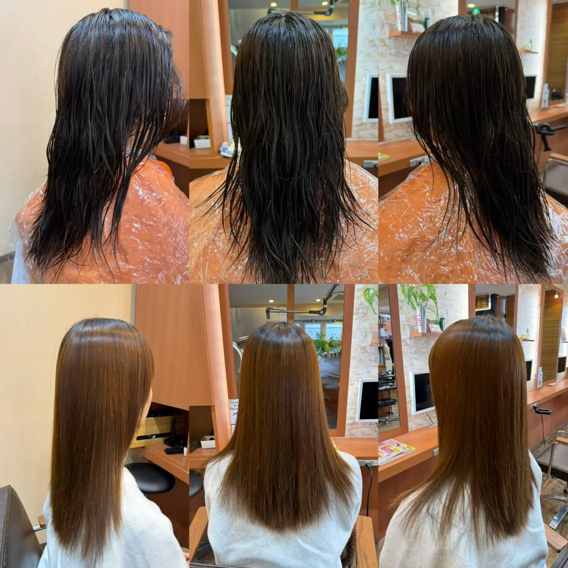 ロング 縮毛矯正 山口 博司のヘアスタイル