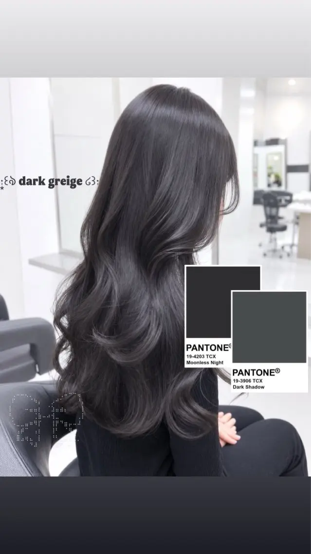 ロング カラー 透明感カラー ダークグレー ダークグレージュ グレージュ トリートメント ヘアカラー トリートメント 北九州┊︎ Honoka🎀のヘアスタイル