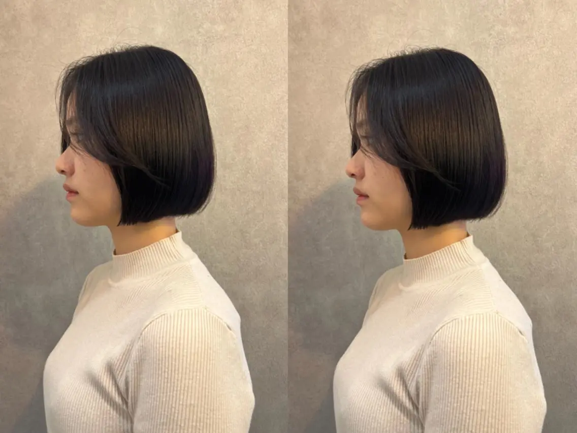 ショート カット ヘアカラー トリートメント ヘアセット レイヤー/ミディアム /ボブ/新宿のヘアスタイル