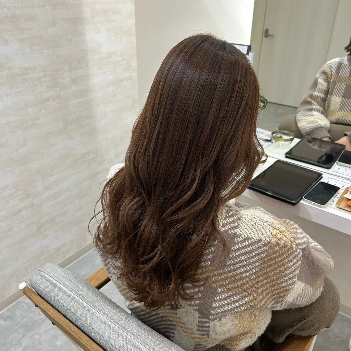セミロング カラー ブラウンカラー 透明感カラー ナチュラルブラウン カット ヘアカラー トリートメント 髪質改善&ヘアケア /菊池琉那のヘアスタイル
