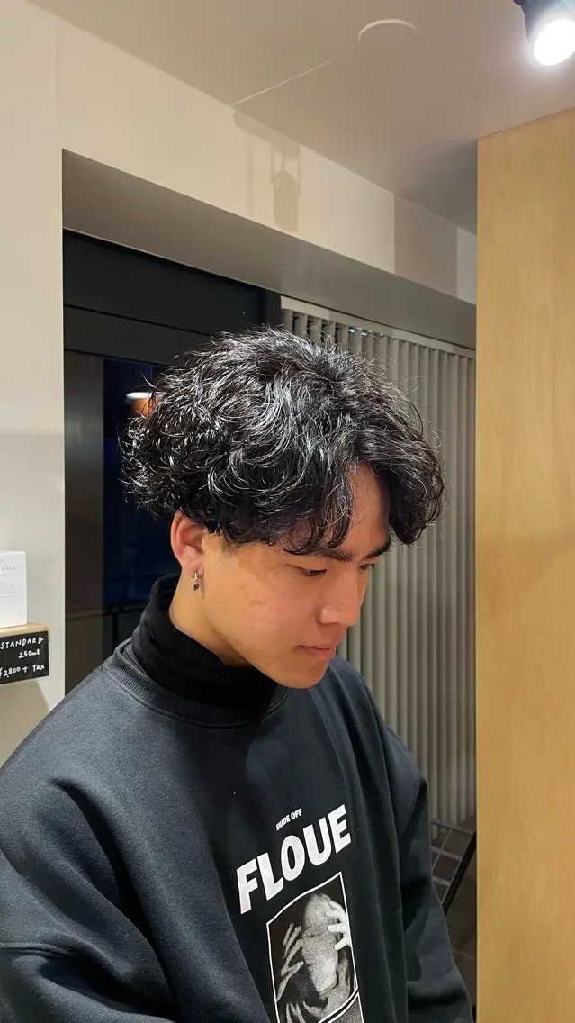 ショート パーマ メンズ カット パーマ fifth 阿部楓のヘアスタイル
