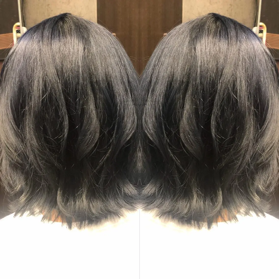 ショート カラー ヘアアレンジ アディクシーカラー ブリーチ ネイビーカラー カット ヘアカラー トリートメント Luzir⭐︎ GEN⭐︎のヘアスタイル