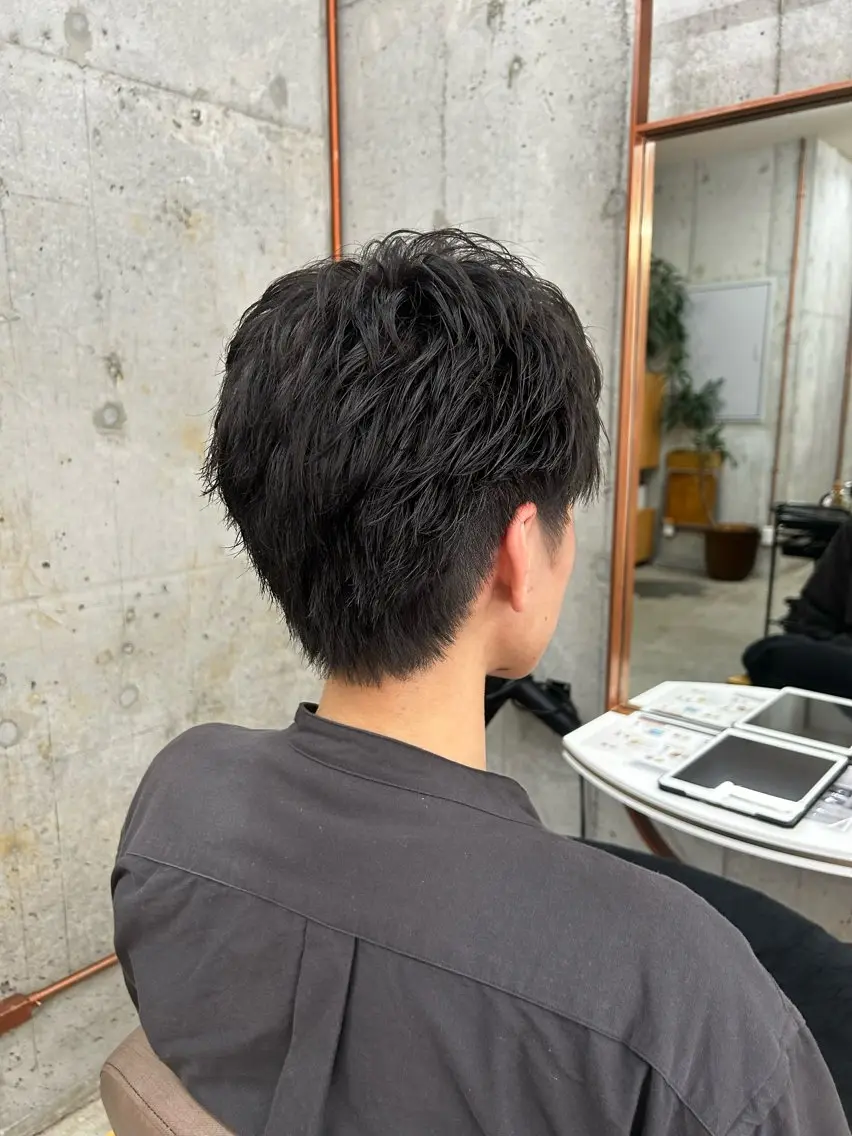 メンズ メンズパーマ カット 顔周りレイヤー/ ふわあいりのヘアスタイル