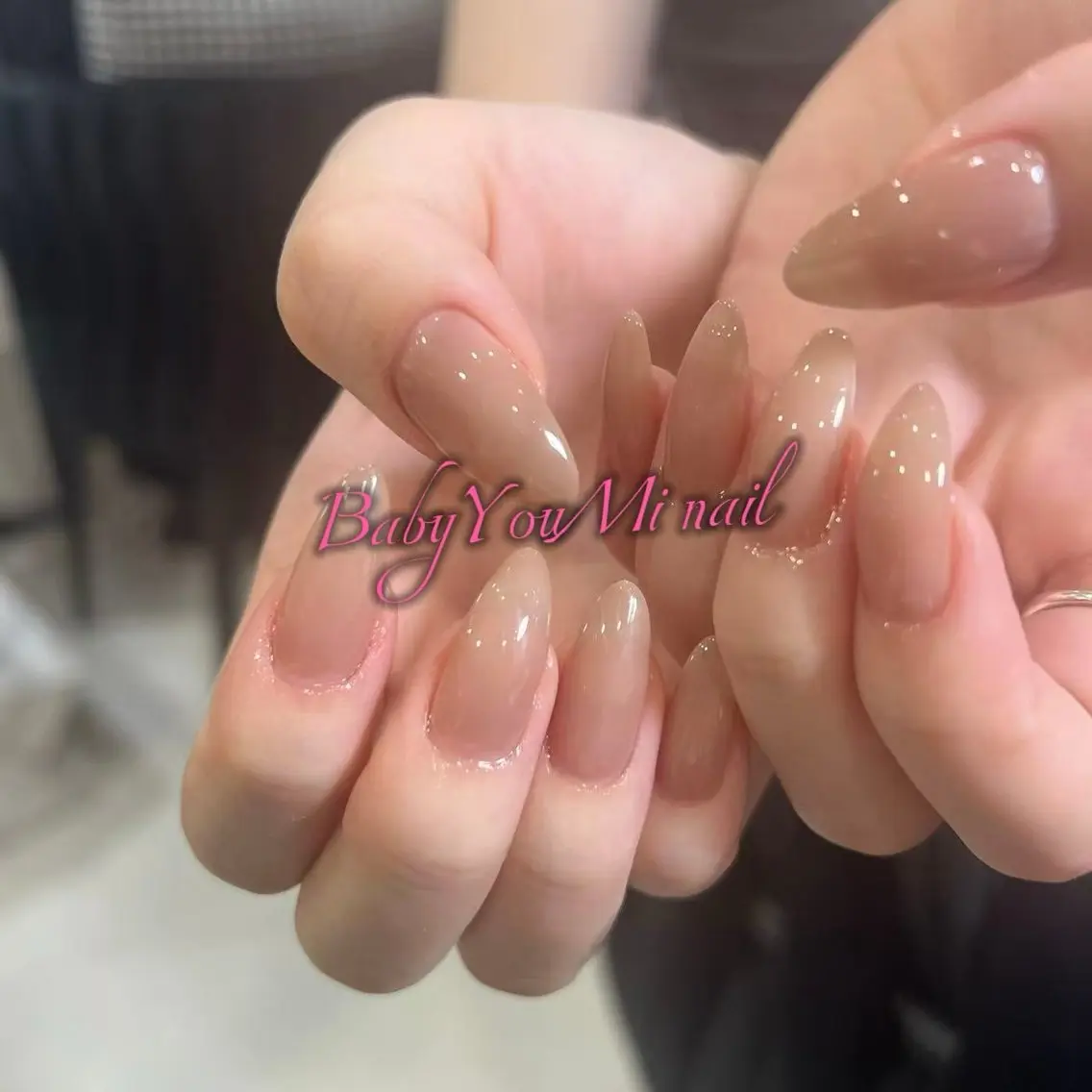 ネイル オーロラネイル チークネイル 成人式 フットネイル フレンチネイル ハンドネイル BabyYouMi nailのネイルデザイン