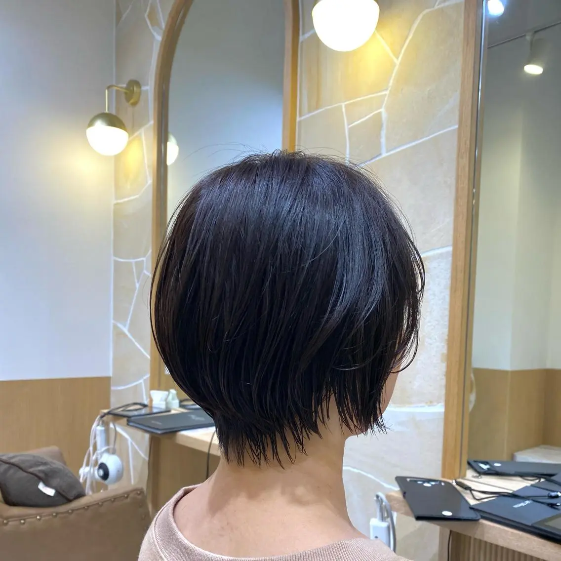 ショート 丸みショート ショートヘア 縮毛矯正 坂井 茅聖のヘアスタイル