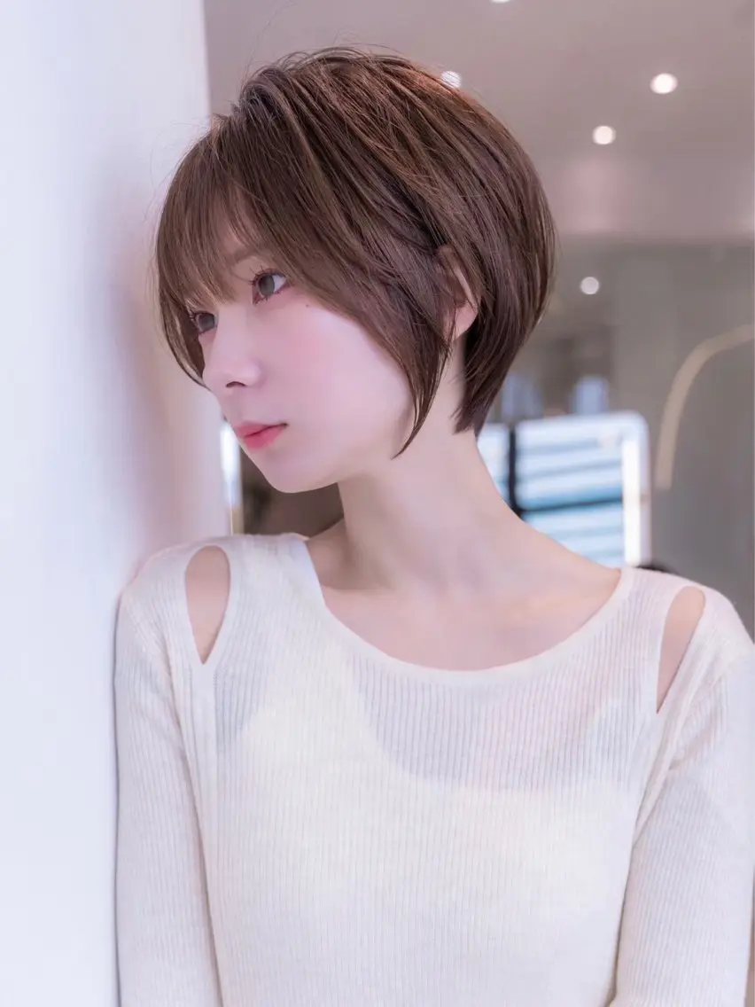 ショート パーマ ショートボブ ショートレイヤー ハンサムショート 丸みショート ボブ カット 縮毛矯正 【渋谷】ボブ・ レイヤーボブ特化✂︎のヘアスタイル