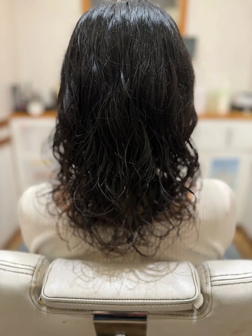 セミロング セミロングパーマ カット パーマ ROSSO北赤羽 アラカワのヘアスタイル