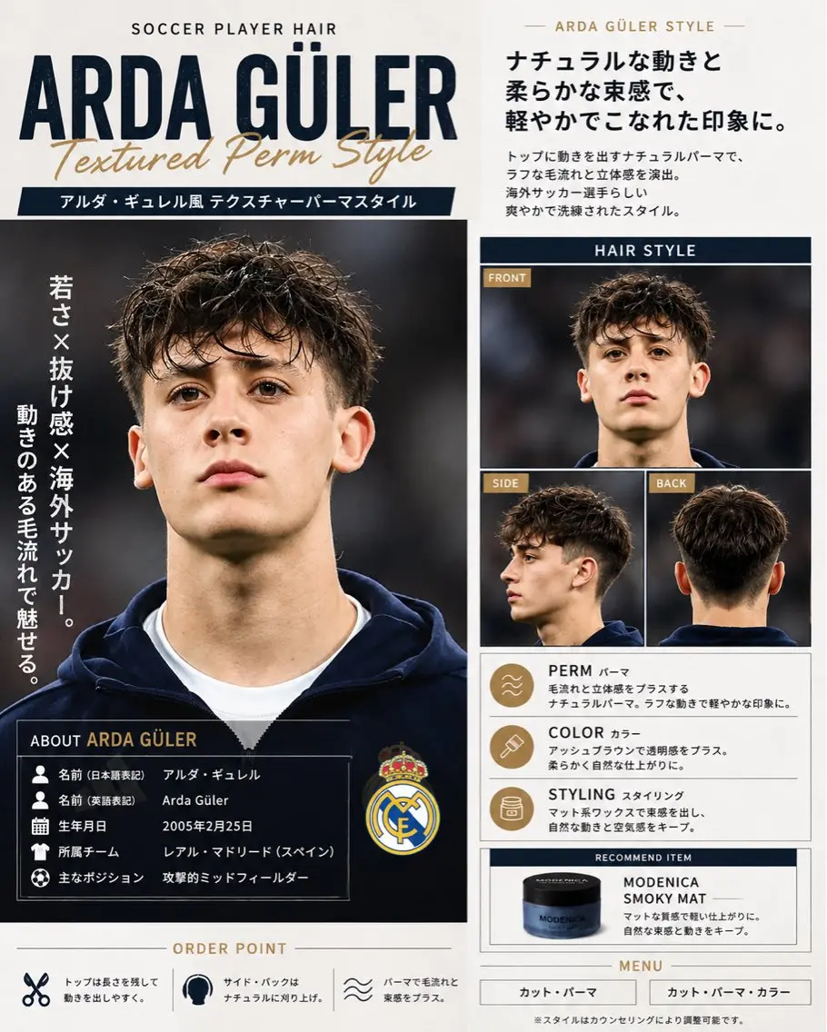 メンズ スペインカール パーマ 本田 有里のヘアスタイル
