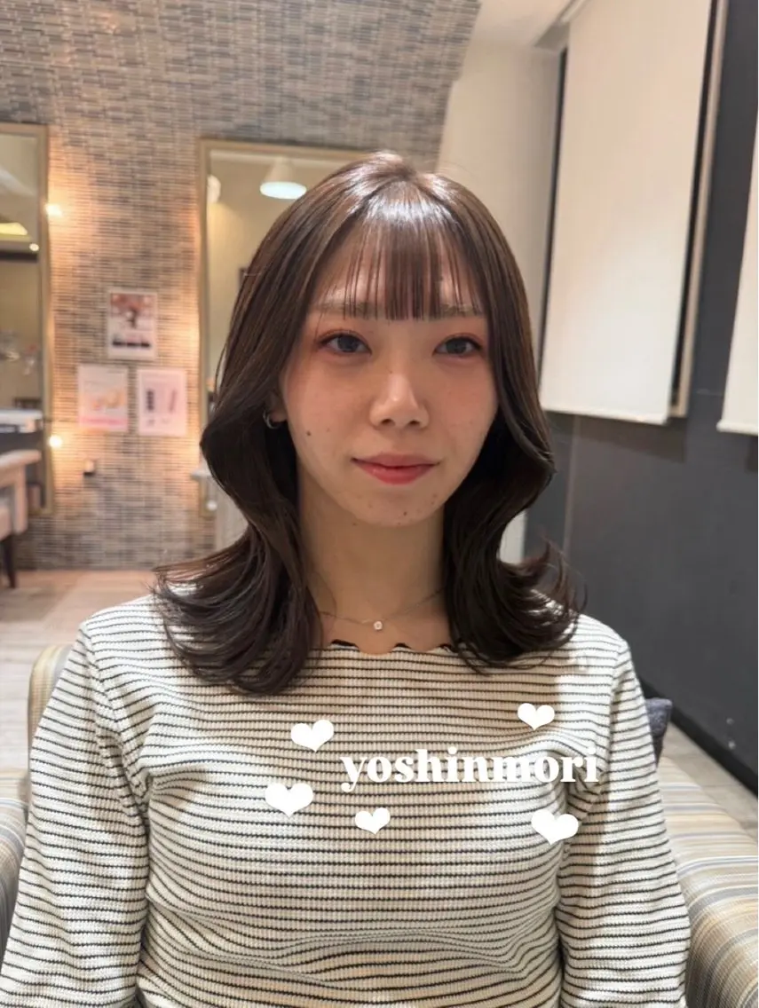 ミディアム カラー カット ヘアカラー 梅田 / 艶髪カラー /wakanaのヘアスタイル