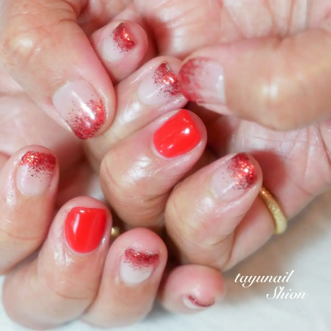 ネイル アートネイル ブルー フットネイル ジェルネイル グラデーション ネイルサロン 【たゆnail】のネイルデザイン