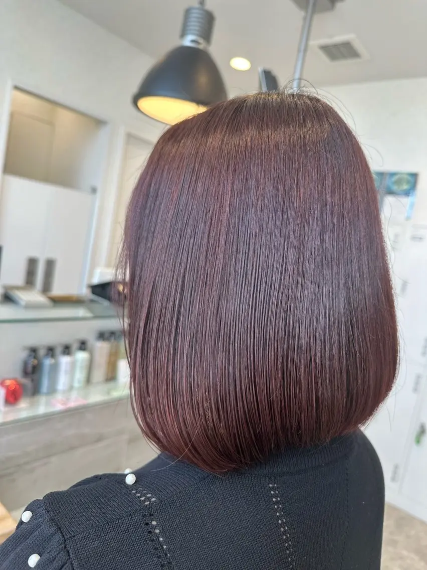 ミディアム カラー シールエクステ/ ブリーチカラーのヘアスタイル