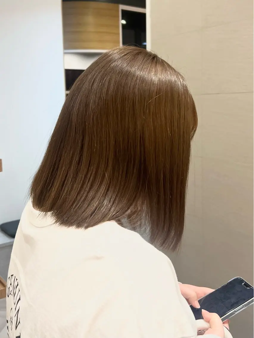 ミディアム カラー ベージュカラー 透明感カラー ヘアカラー 艶カラー/透明感 /ヒグチアオイのヘアスタイル