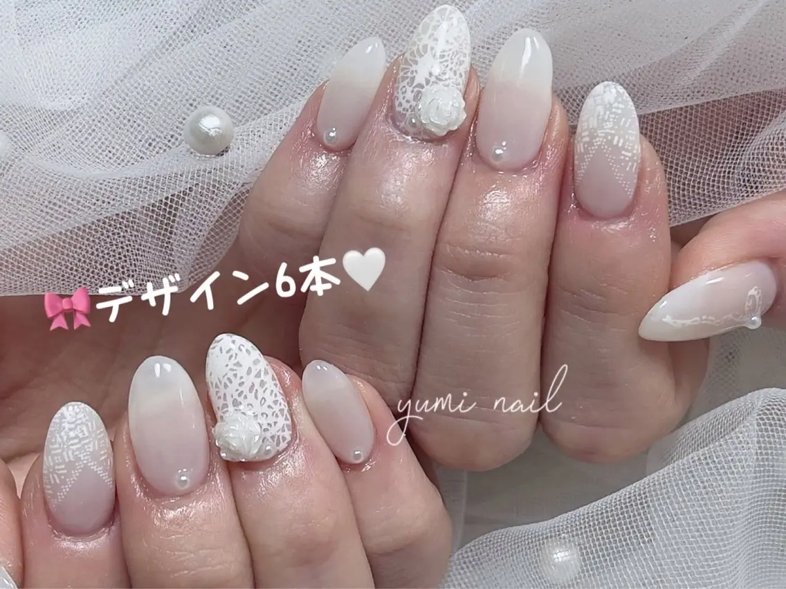 ネイル ハンドネイル 𝐲𝐮𝐦𝐢🎀 長さ出しデザイン専門のネイルデザイン