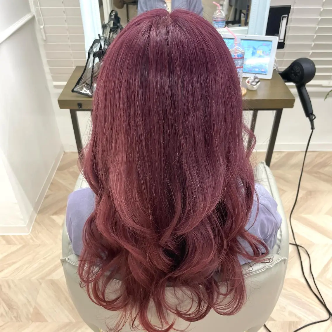 ロング カラー ブリーチ ケアブリーチ ダブルカラー ラベンダーカラー ピンクカラー 💖透明感カラー💖 mayukoのヘアスタイル