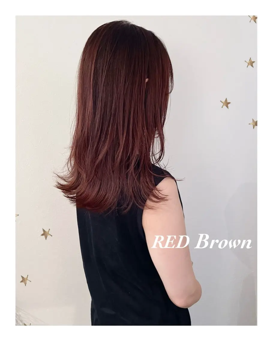 セミロング カラー カット ヘアカラー 市川 千夏のヘアスタイル