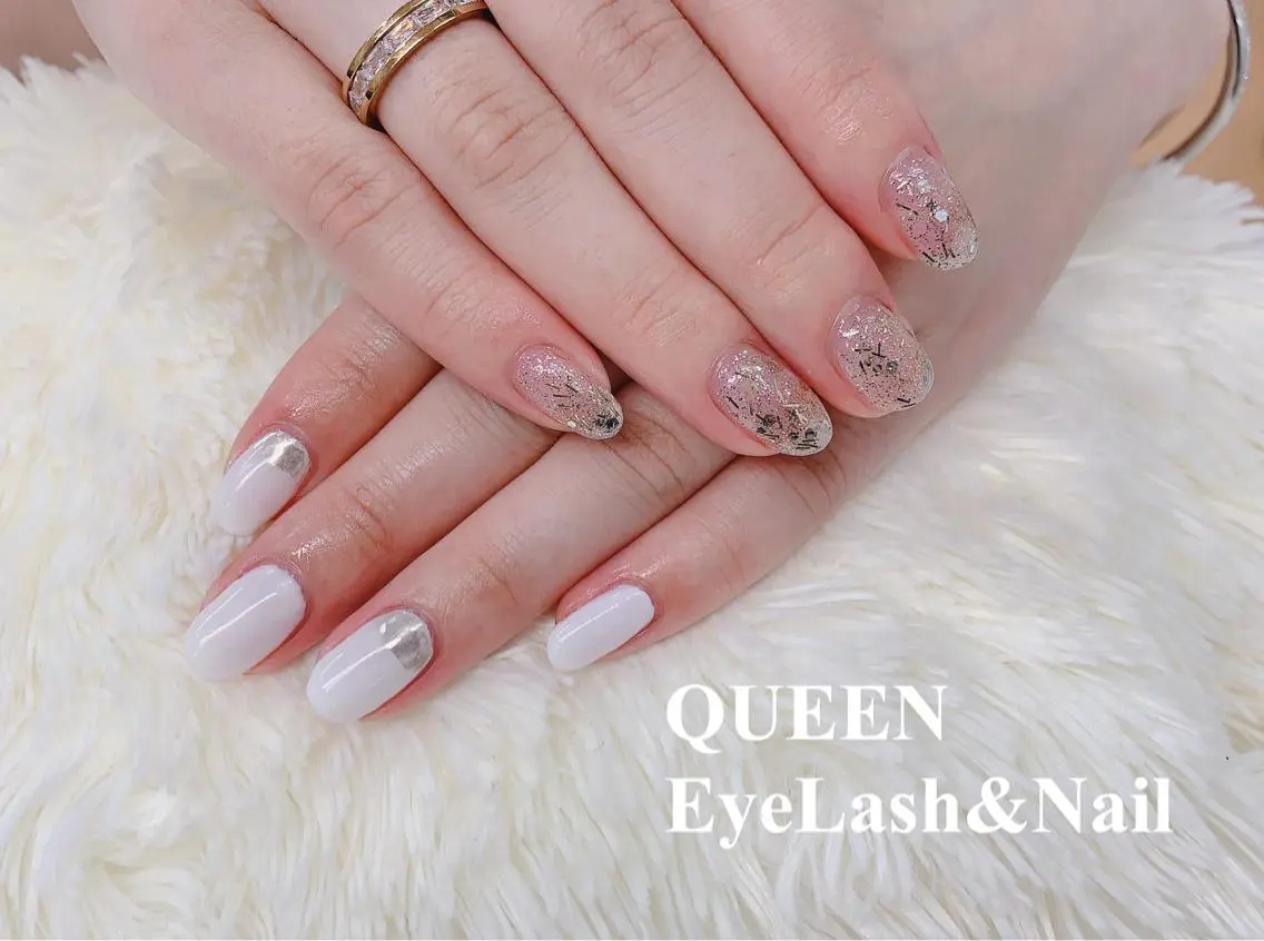 ミディアム カラー ネイル 持ち込み Bloom Nailのネイルデザイン