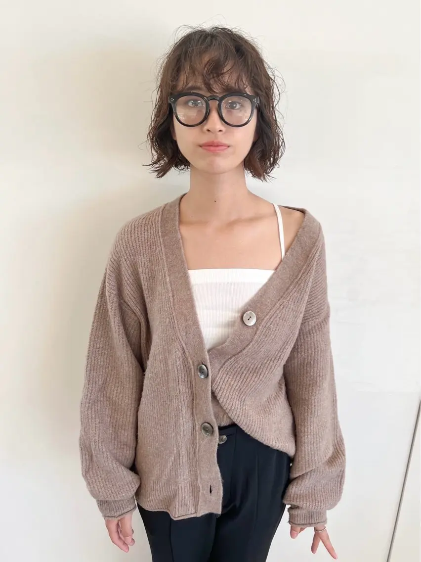ミディアム ミディアムパーマ ボブ カット パーマ つくばUtooe's 副店長 寺沢颯のヘアスタイル