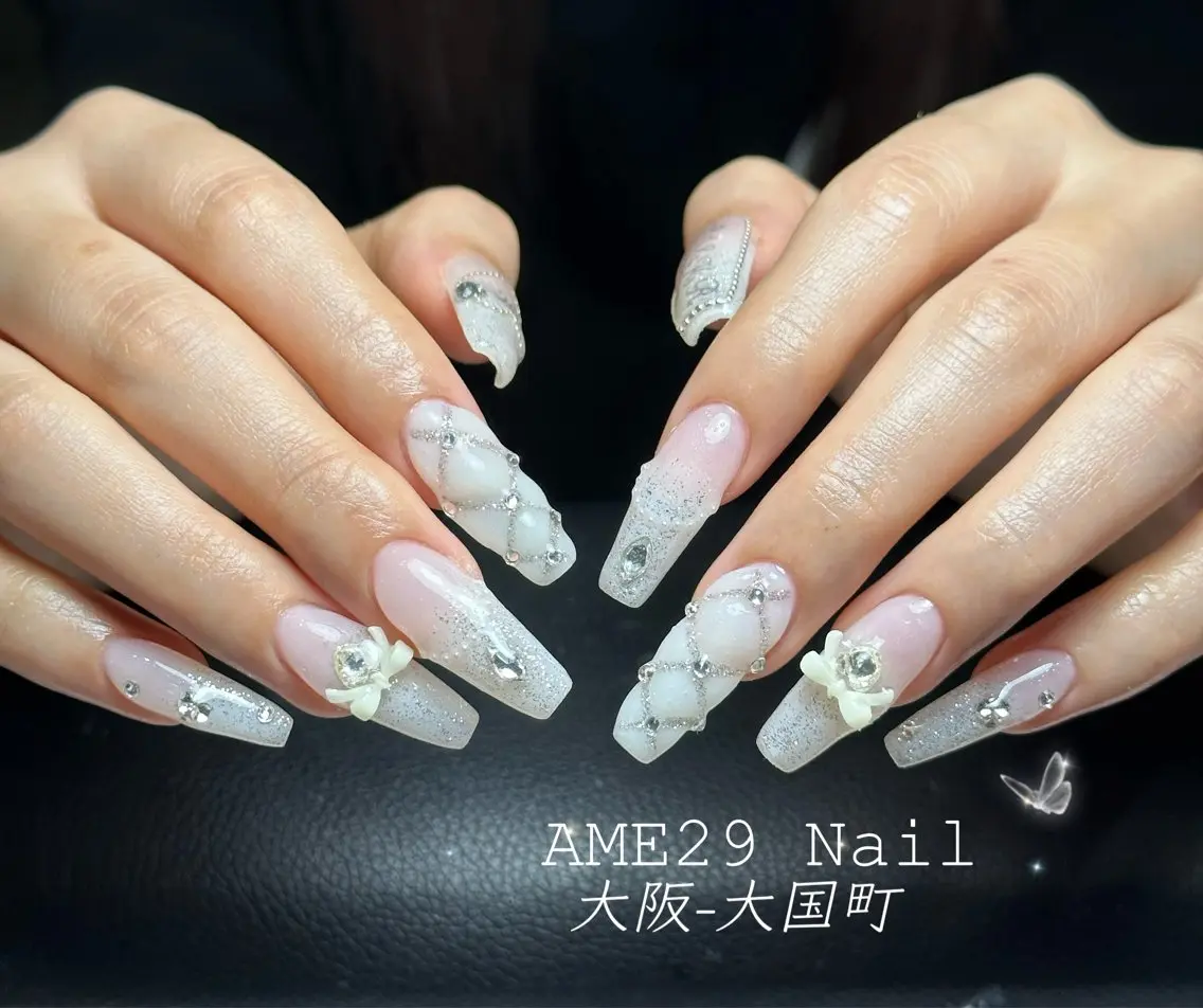 ロング カラー ハンドネイル AME29 Nail ネイルサロンのネイルデザイン