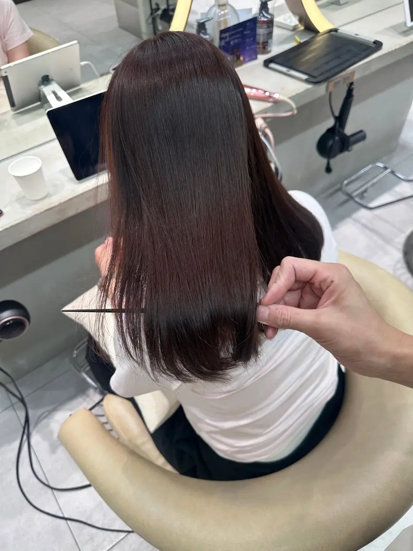 セミロング カラー カット トリートメント 《髪質改善✖️オリー ブ🧸》小嶋拓也のヘアスタイル