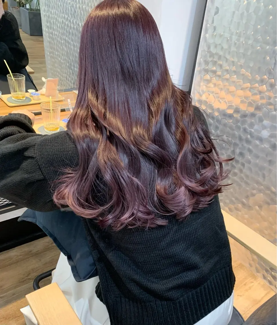 《🏳️⚧️家でのケアで色持ちUP⤴️🏳️⚧️》艶カラー➕3stepトリートメント➕1ヶ月トリートメント付き🧊の写真