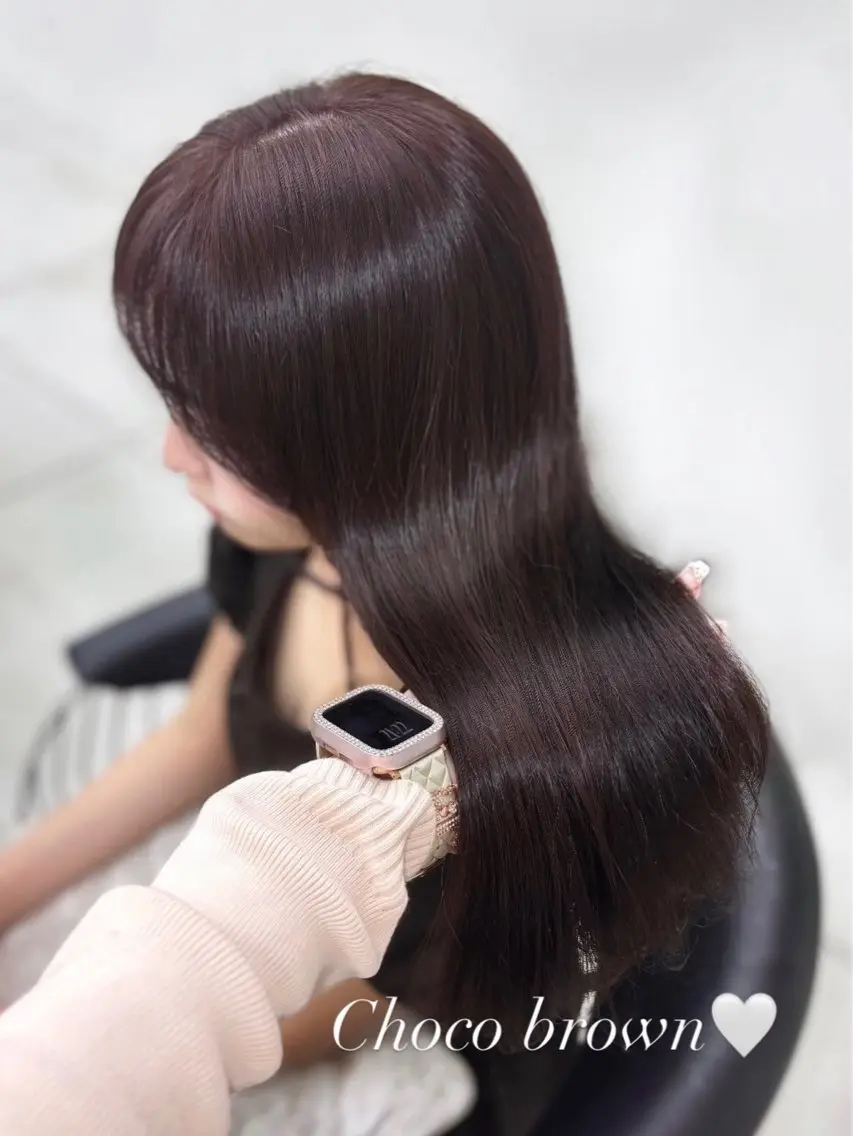 ロング カラー ブラウンカラー 透明感カラー ラベンダーカラー ヘアカラー ブリーチなしカラー/ ♡𝐒𝐚𝐤𝐢♡のヘアスタイル