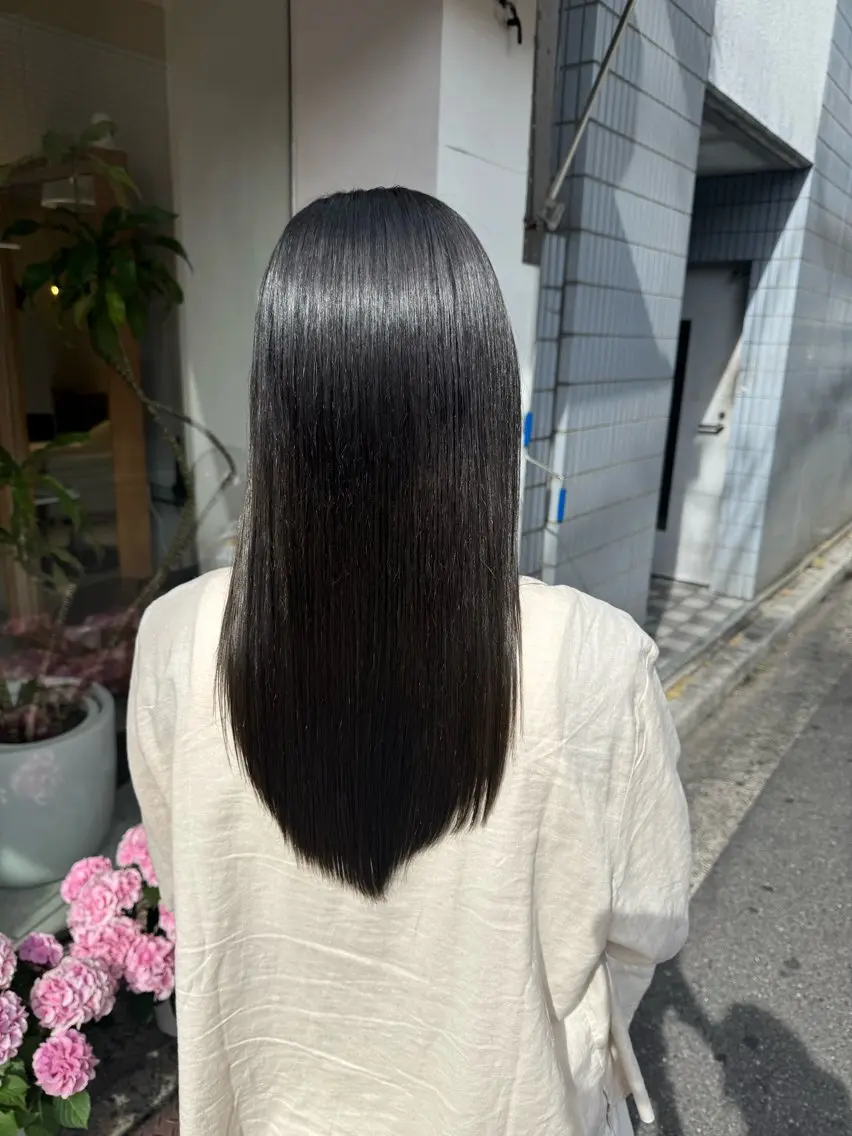 ロング カラー カット ヘアカラー トリートメント 山内 瑞穂のヘアスタイル