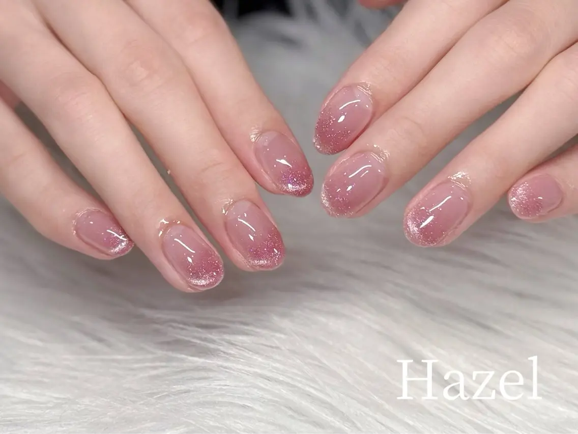 ネイル チークネイル ワンホンネイル ♡Hazel 吉祥寺♡のネイルデザイン