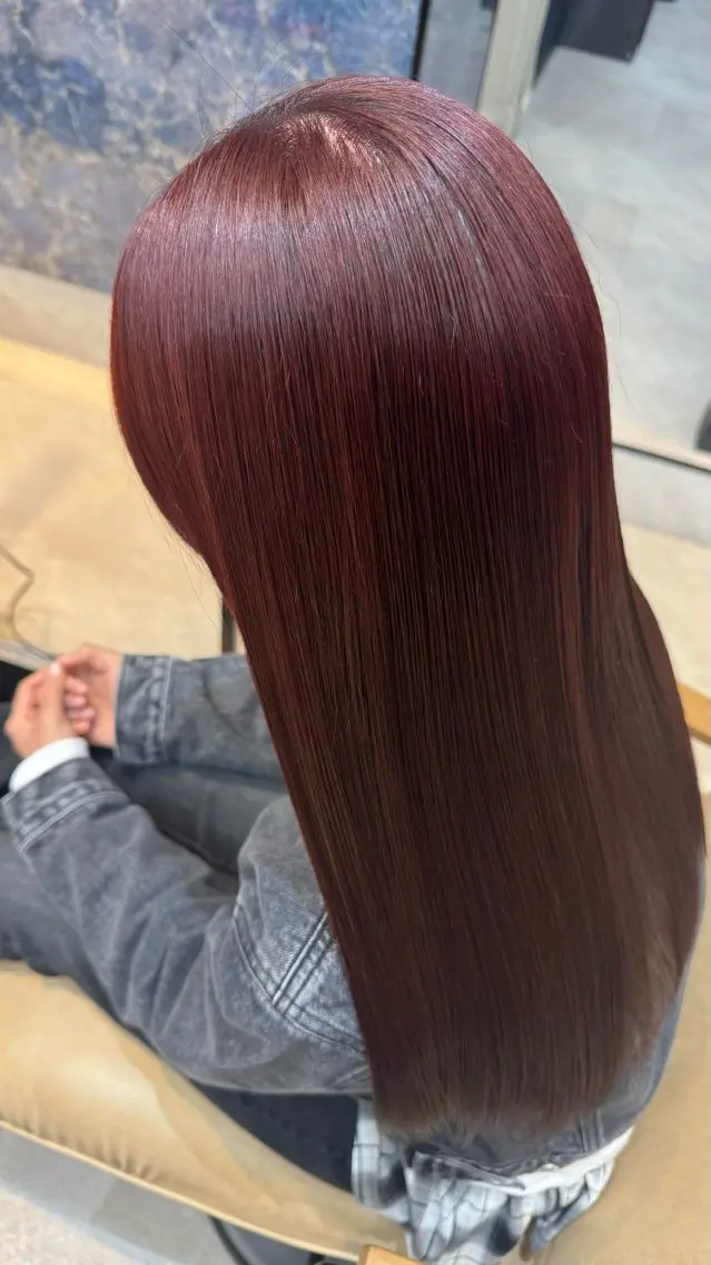 ロング カラー レッドカラー RYOKA♱似合わせ カラー / レイヤーのヘアスタイル