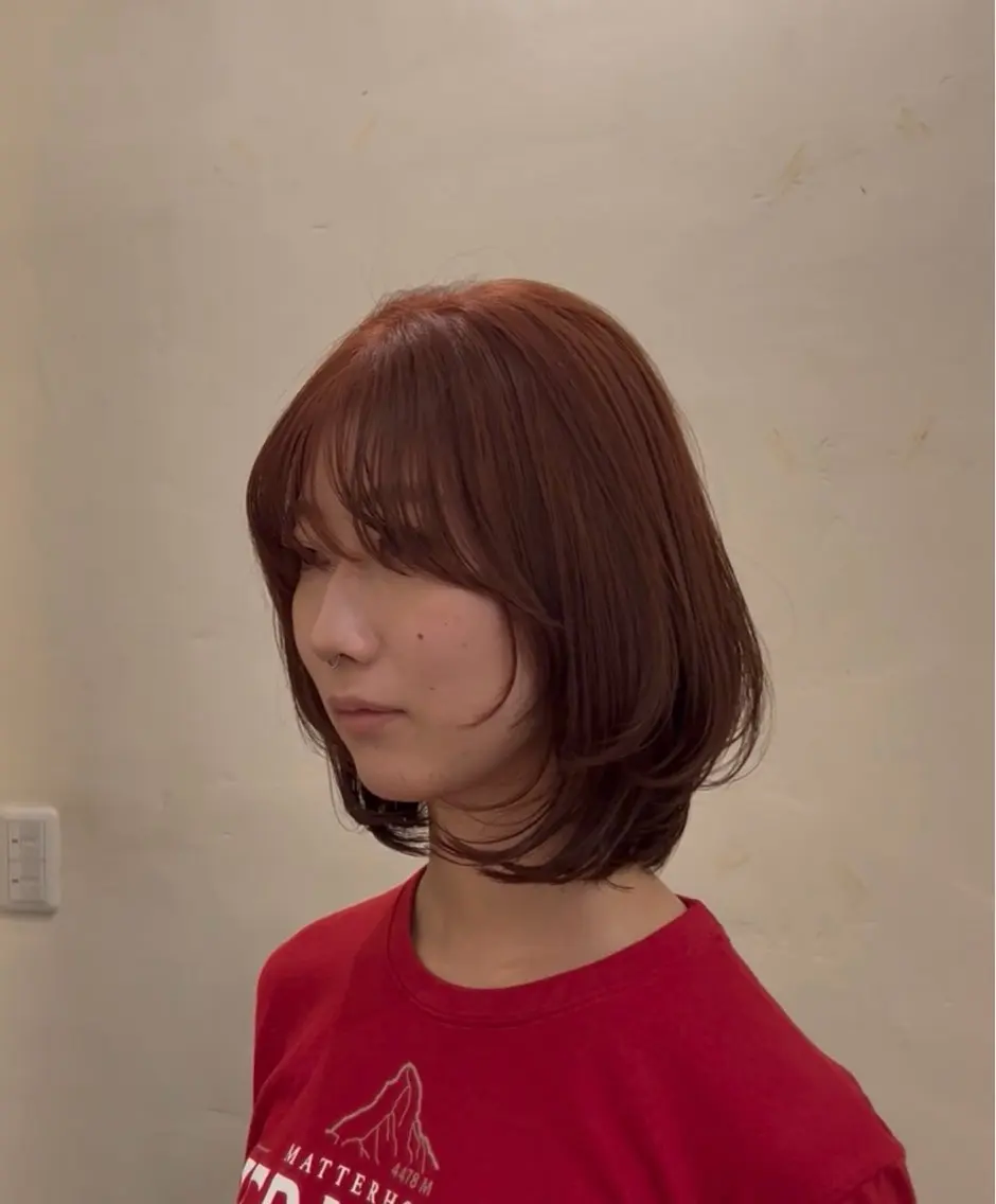 ミディアム ボブ 顔周りカット レイヤーカット カット 大髙 まりののヘアスタイル