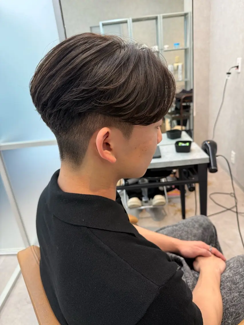 ショート パーマ メンズ センターパート メンズパーマ ニュアンスパーマ カット パーマ メンズパーマ職人/ 天神/tatsukiのヘアスタイル
