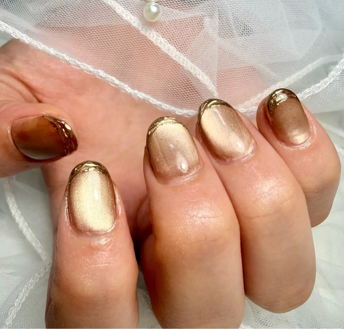 ネイル アートネイル チークネイル フラッシュネイル フラッシュマグ フレンチネイル Mai’s nailのネイルデザイン