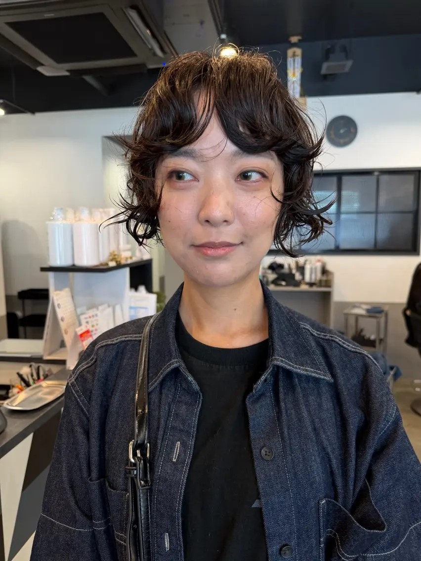 ミディアム パーマ ミディアムパーマ ボブ カット パーマ トリートメント dogstar小林諒 パーマ/レイヤーのヘアスタイル