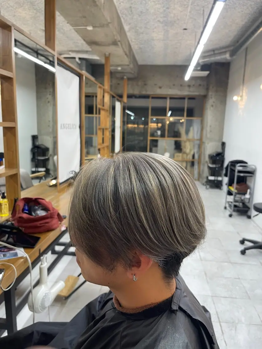 ショート メンズ メンズブリーチ メンズハイライト ハイライト 韓国スタイル🌈木村 和祐🌈のヘアスタイル