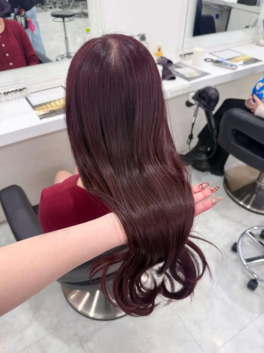 ロング カラー ヘアアレンジ 暖色・髪質改善🍒 吉武杏莉のヘアスタイル