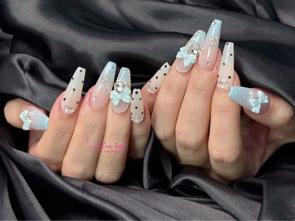 ネイル 桜ネイル 長さ出し フラワーネイル フレンチネイル ジェルネイル ハンドネイル ACon NailSalonのネイルデザイン