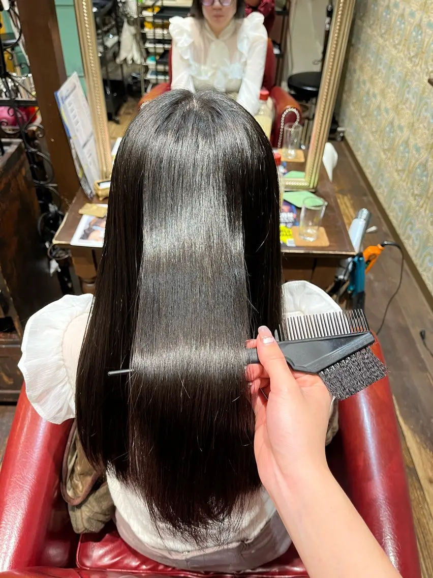 ロング 縮毛矯正 心斎橋酸性ストレート 🛼MATOI🛼のヘアスタイル