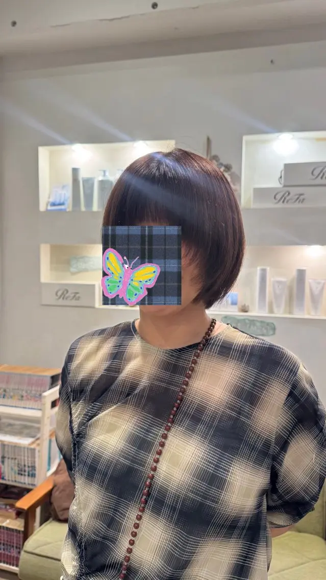 ショート 顔周りカット レイヤーカット 小顔カット カット 亀有✂️正路 彩夏のヘアスタイル