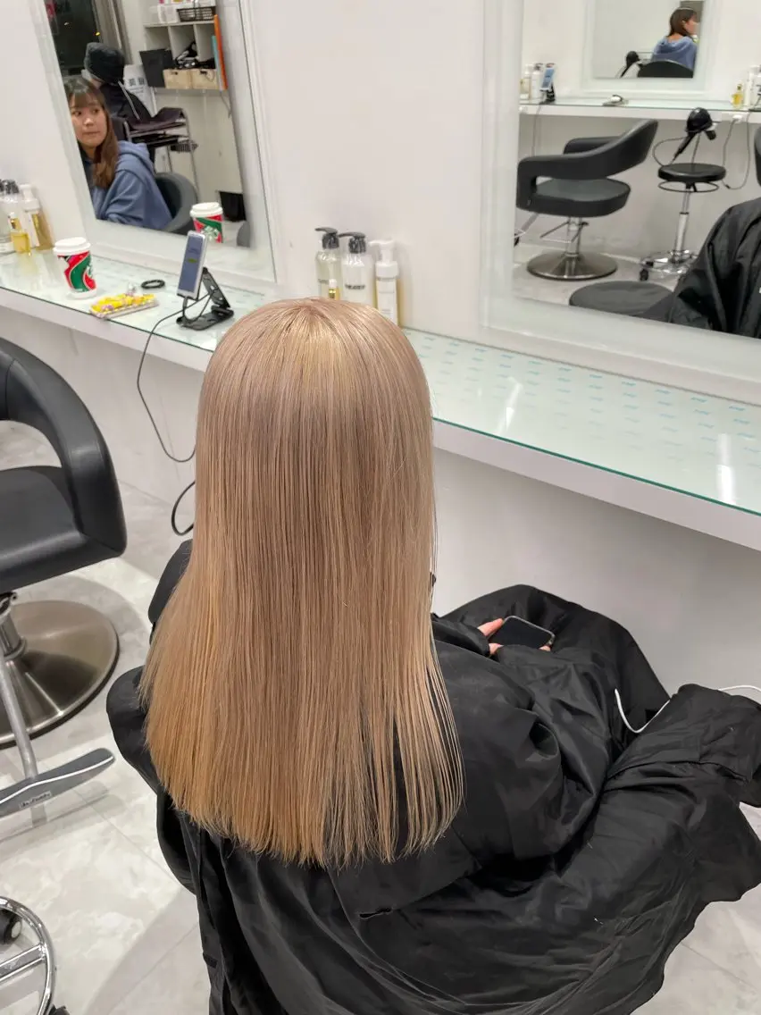 ロング ウルフカット×ハイ トーン職人🤍ゆうひのヘアスタイル