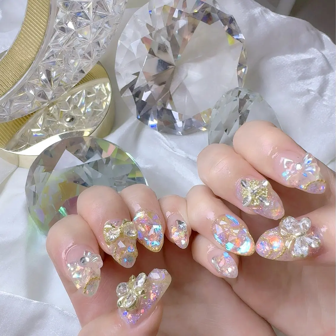 ネイル 渋谷 チップ長さ出し アプレgel-xのネイルデザイン