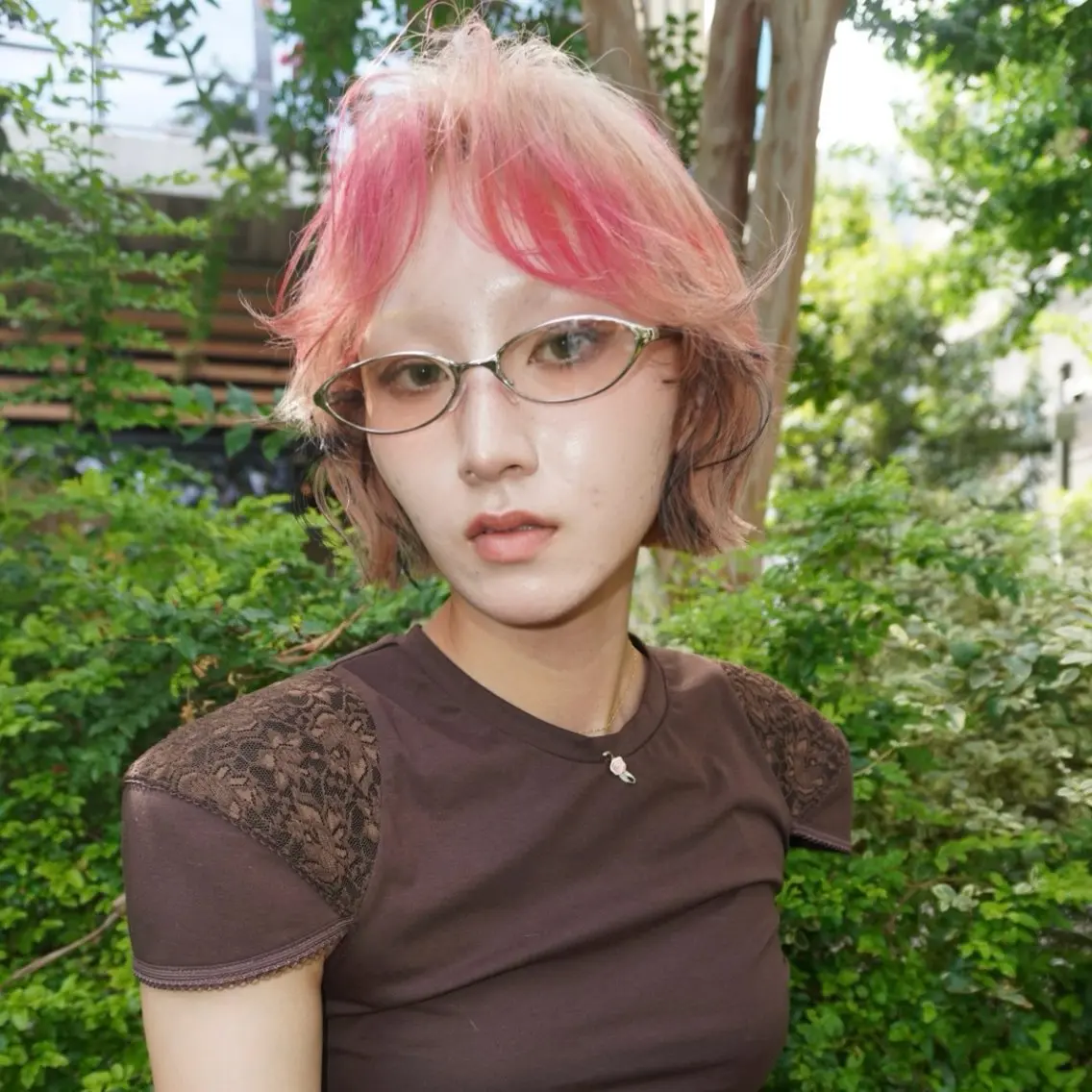 ショート カラー ヘアアレンジ MIYU/ケアブリ ーチカラー／デザインのヘアスタイル