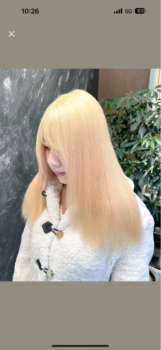 セミロング カラー 抜きっぱなしブロンド ブロンド ヘアカラー トリートメント 💋ハイトーンデザイ ンヘア💋A'nyuのヘアスタイル