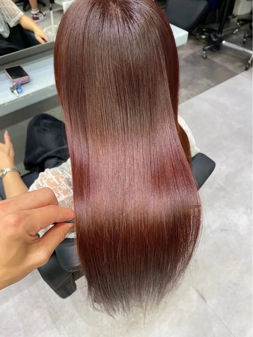 ロング シールエクステ エクステ 外国人風カラー 髪質改善 韓国風ヘア ヘアカラー 【elyts】 𝑲𝑶𝑼𝑲𝑰のヘアスタイル