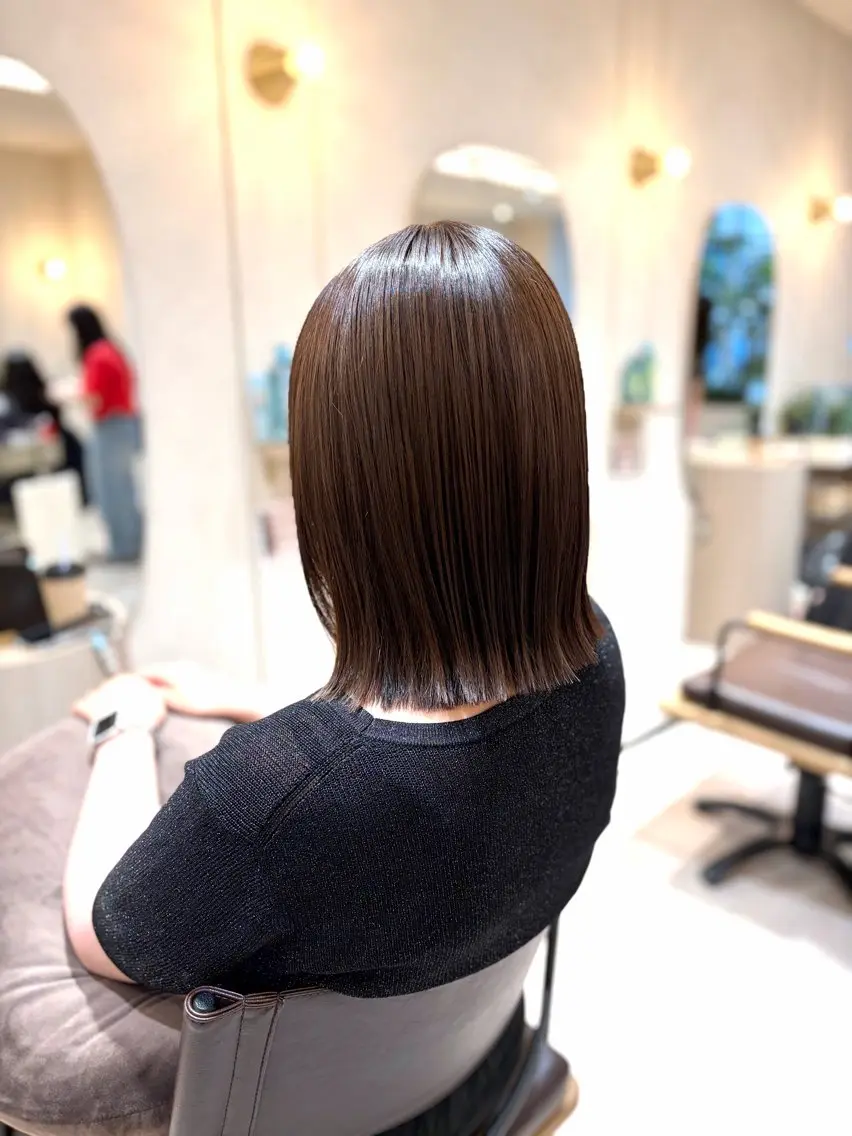 ミディアム カラー 菅原 渚のヘアスタイル