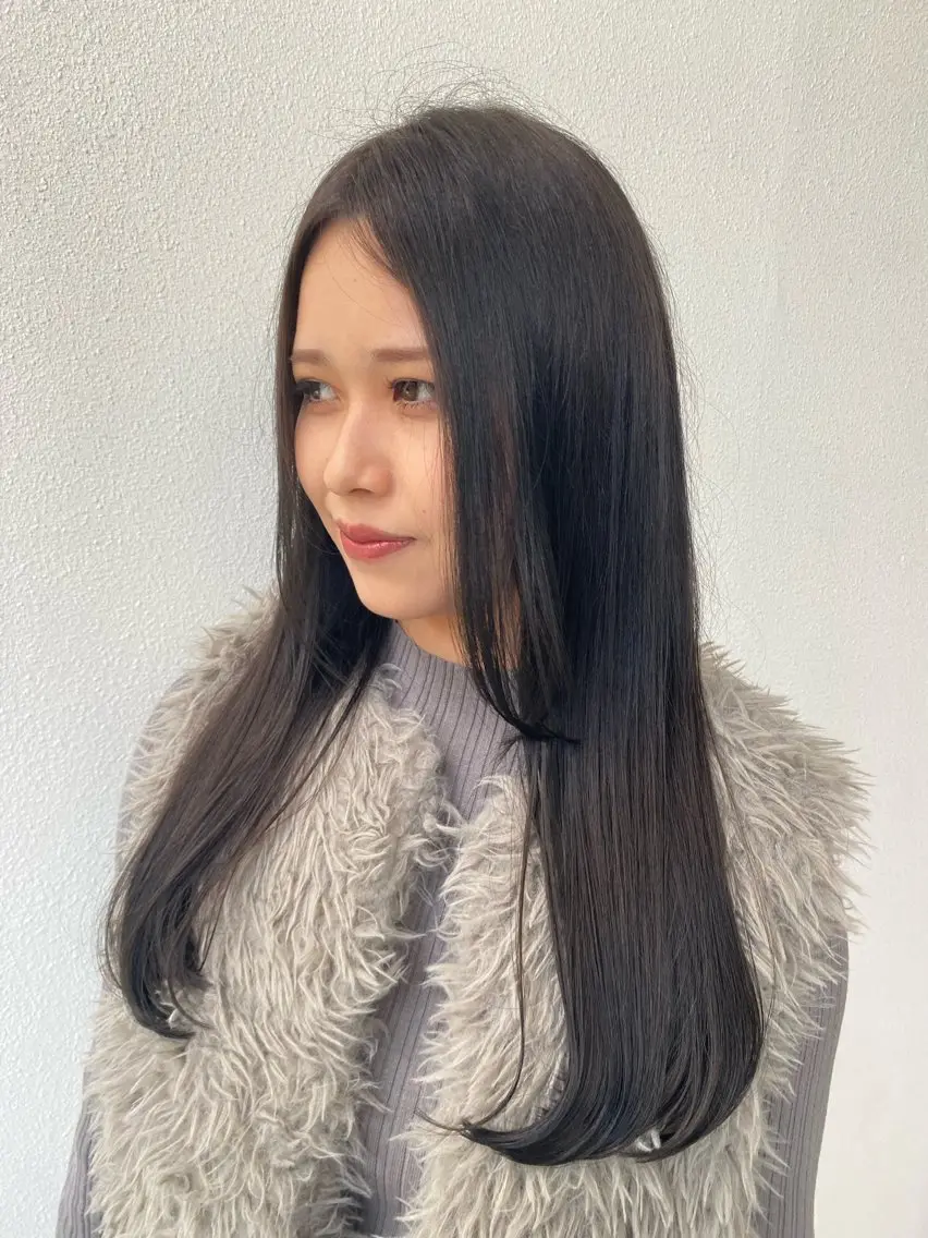 ロング カラー トリートメント カット ヘアカラー トリートメント LUVISM新潟🎀 透明感カラー/ミユのヘアスタイル