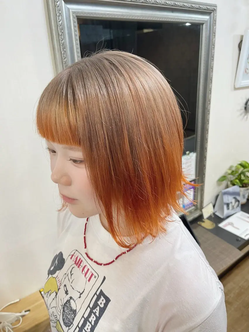 ショート カラー デザインカラー ヘアカラー ANDIAMO SAKAE🍁楓のヘアスタイル