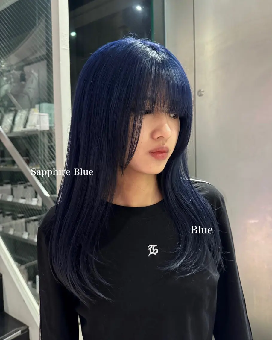 ロング カラー ブリーチ ブルーカラー mao/天神ブリーチ ハイトーンカラーのヘアスタイル