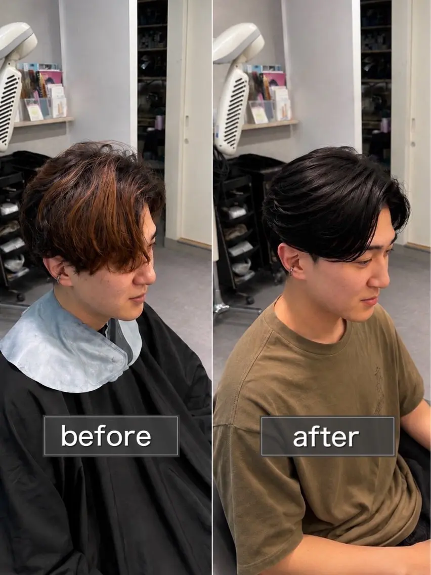 パーマ メンズ カット 縮毛矯正 トリートメント 濱口 健慎のヘアスタイル